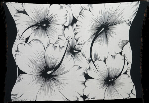 Black & White Flower Sarongs for Sale